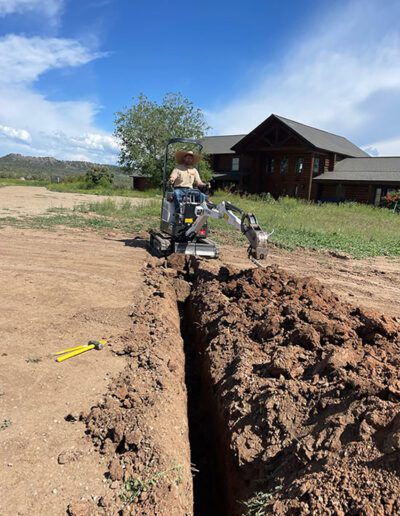 Digging an Underground Utility Trench